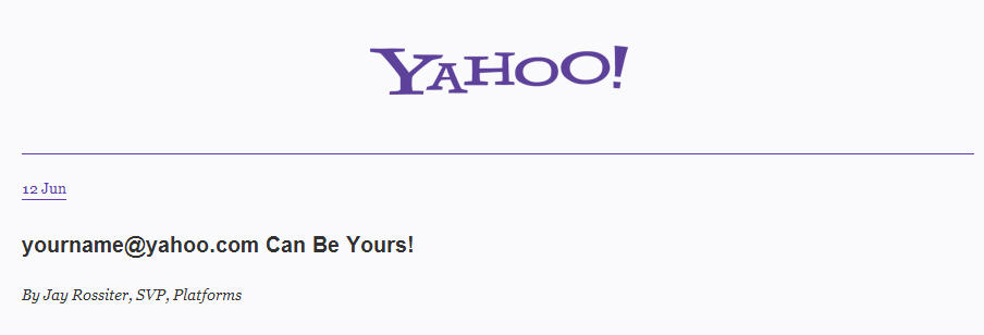 Yahoo borrará todas las cuentas que tengan 1 año de inactividad